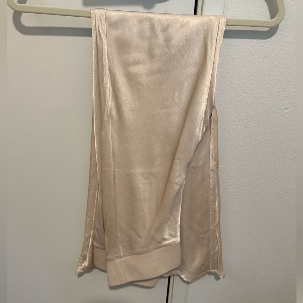 Enza Costa Cream Satin Flare Pant XS